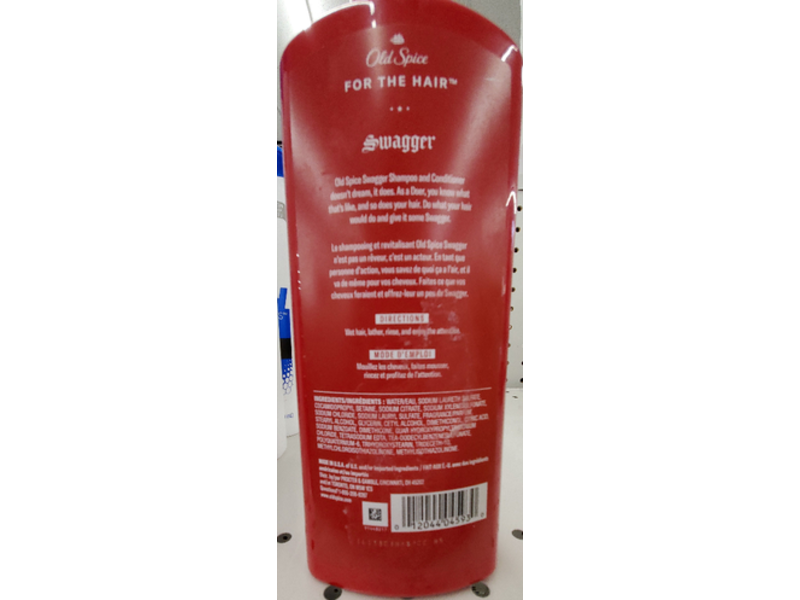 Old Spice 2 In 1 Shampoo & Conditioner, Swagger, 13.5 fl oz/400 mL