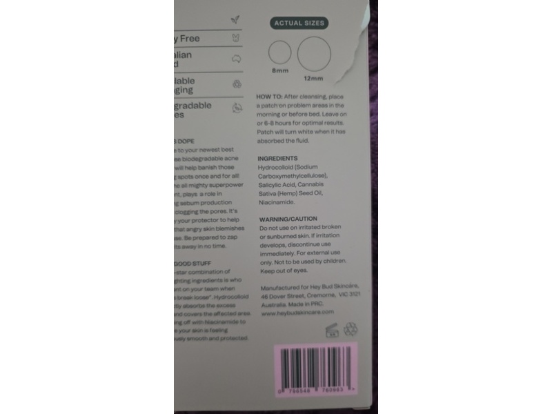 Hey Bud Pimple Patches, Hydrocolloid + Hemp, 48 Count