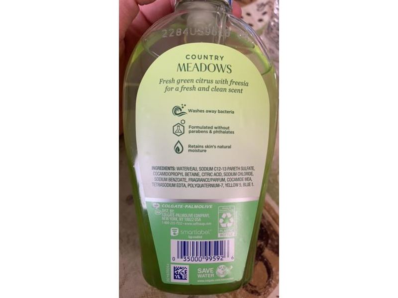 Softsoap Country Meadows Liquid Hand Soap, Fresh Green Citrus, Freesia, 13 fl oz/384 mL
