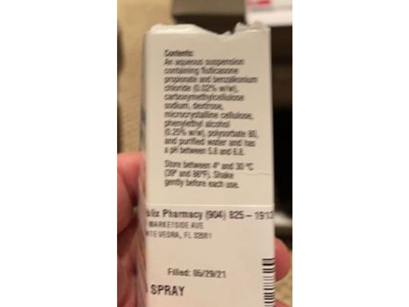 Fluticasone Propinate Nasal Spray USP (RX) 50 mcg, Akorn Pharmaceuticals