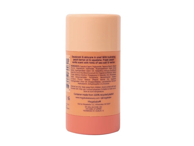 Megababe The Peachy Deo Deodorant, Peach Vanilla, 2.6 oz/75 g