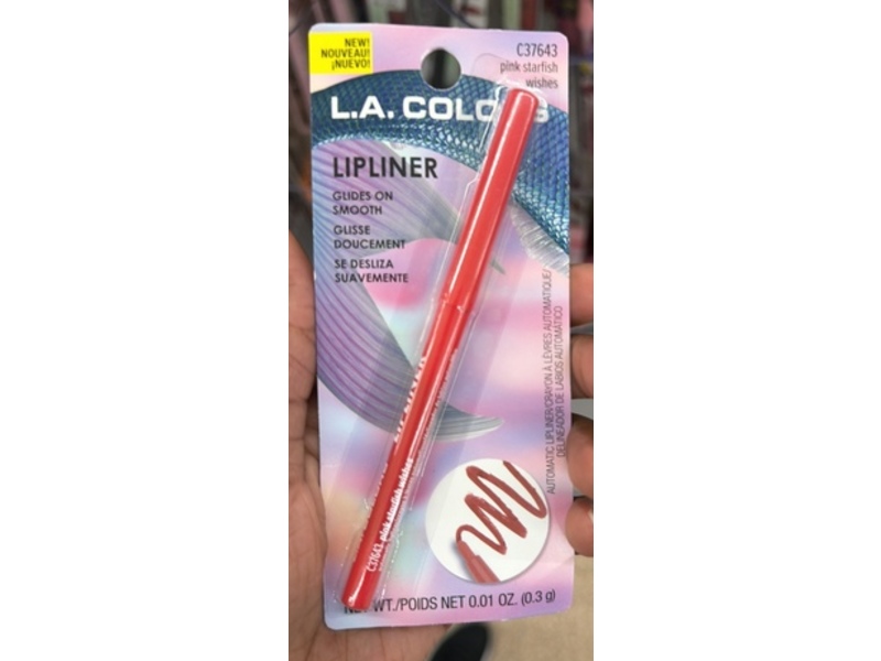 L.A. Colors Lipliner, C37643 Pink Starfish Wishes, 0.01 oz/0.3 g