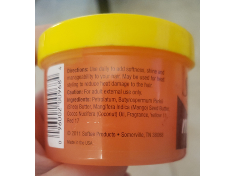 Softee Daily Hair Dress, Mango Butter, 3 oz/85 g