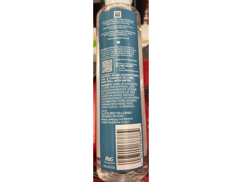 Gillette Venus For Facial Hair & Skin Care Cleansing Primer, 6.7 fl oz/200 mL