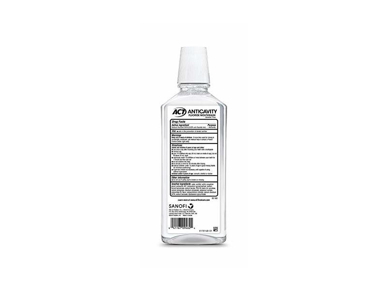 Act Anticavity Fluoride Mouthwash, Iced Sweet Mint, 18 fl oz / 532 mL