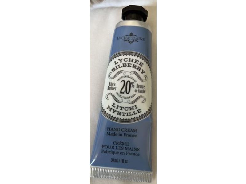 La Chatelaine 20% Shea Butter Hand Cream, Lychee Bilberry, 1 fl oz/30 mL