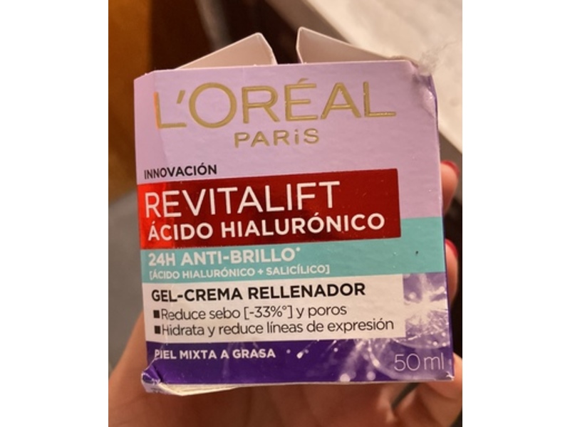 L'Oreal Paris Revitalift Gel Cream, Hyaluronic Acid, 50 mL
