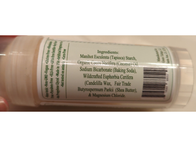 Green Tidings Natural Deodorant, Unscented, 2.7 oz