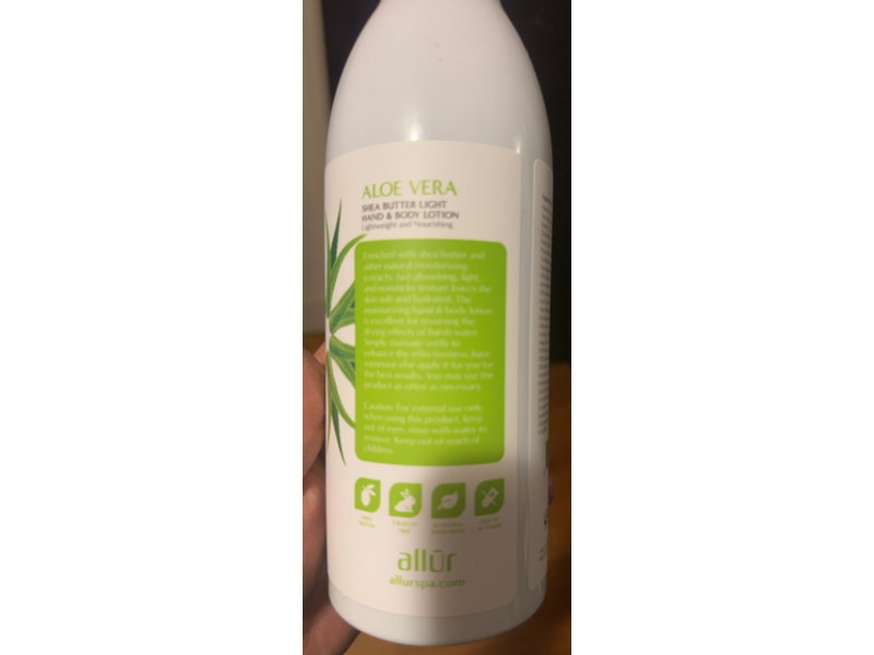 Allur Hand & Body Lotion, Aloe Vera, 25.4 fl oz