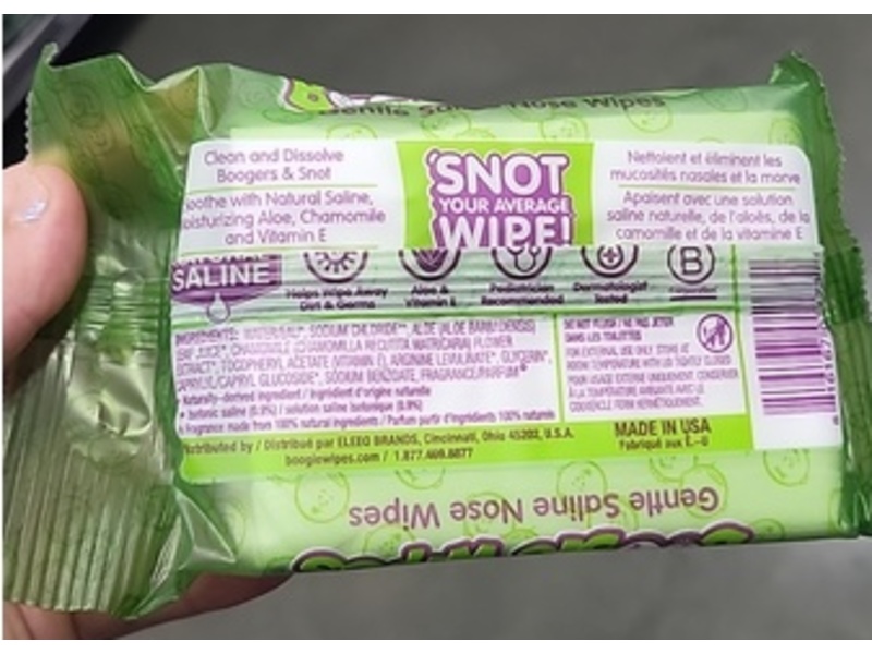 Boogie Gentle Saline Nose Wipes, Fresh Scent, 20 Count