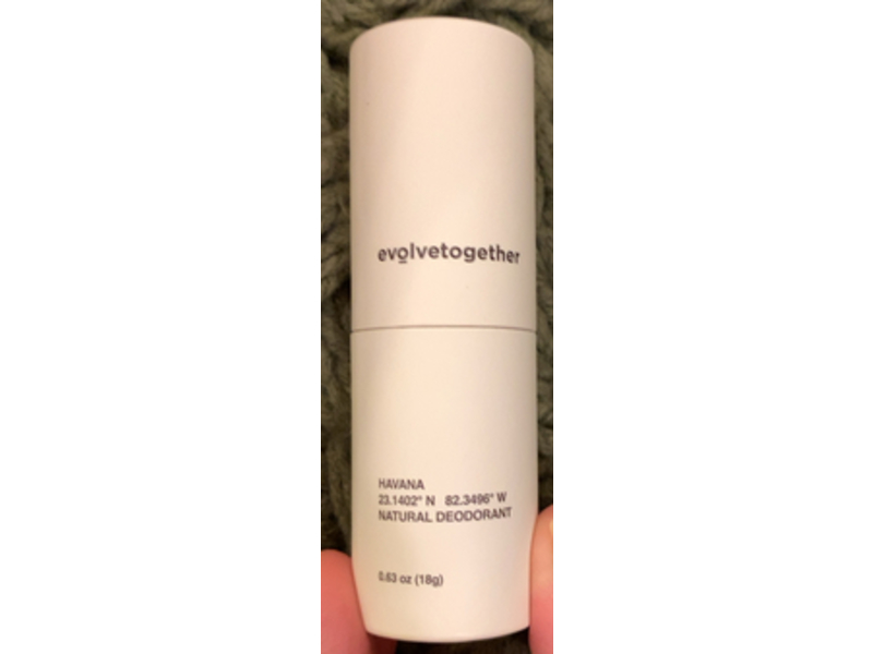 Evolvetogether Natural Deodorant, Havana, 0.63 oz/18g