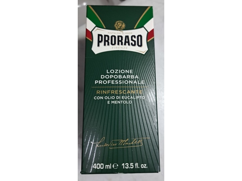 Proraso Refreshing Aftershave Lotion, Eucalyptus Oil And Menthol, 13.5 Fl Oz/400 ML