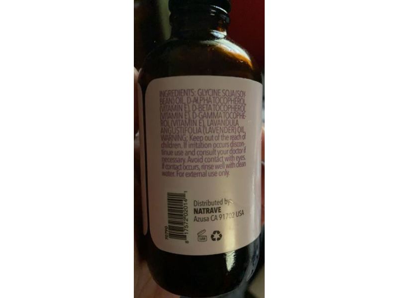 Natrave Vitamin E Moisturizing Oil, 4 fl oz/118 mL