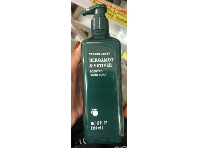 Trader Joe's Scented Hand Soap, Bergamot & Vetiver, 12 fl oz/354 mL
