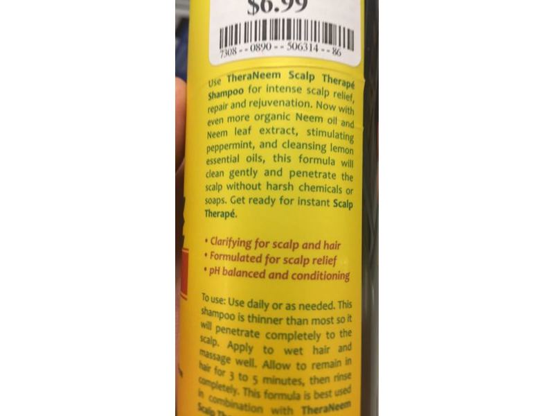 Theraneem Naturals Scalp Therape Shampoo,12 fl oz/360 mL