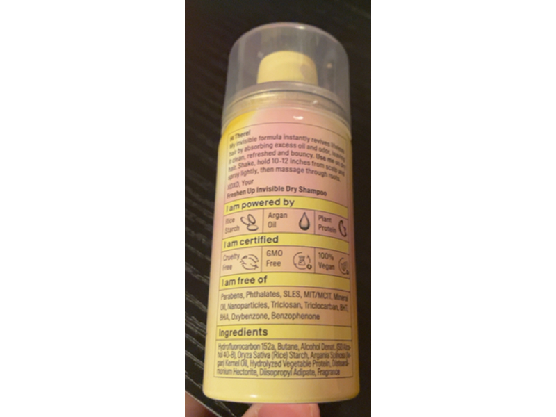 Eva.Nyc Freshen Up Invisible Dry Shampoo, Rice Starch + Argan Oil, 0.75 oz/21 g