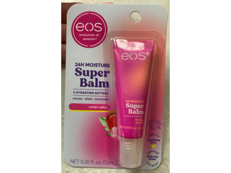 Eos 24H Moisture Super Balm, Honey Apple, 0.35 fl oz/10 mL