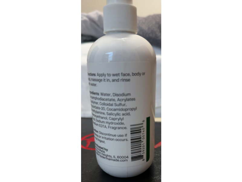 Derma Made Medi Wash, 3% Sulfur + 2% Salicylic Acid, 8.0 fl oz/236 mL