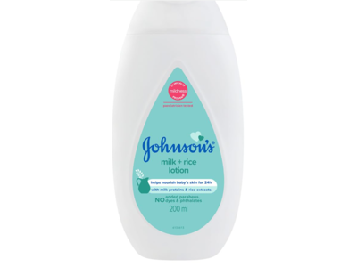 Johnsons Baby Lotion, Milk + Rice, 200 mL