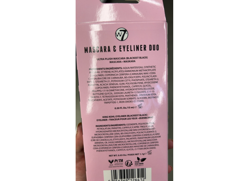 W7 Mascara & Eyeliner Duo, Blackest Black, 0.50 fl oz/15 mL