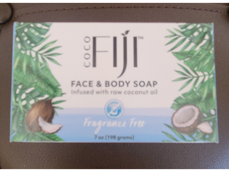 Organic Fiji Coco Fiji Face & Body Soap, Fragrance Free, 7 oz/198 g