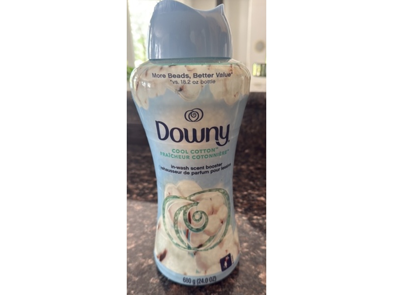 Downy In-Wash Laundry Scent Booster, Cool Cotton, 24 oz/680 g