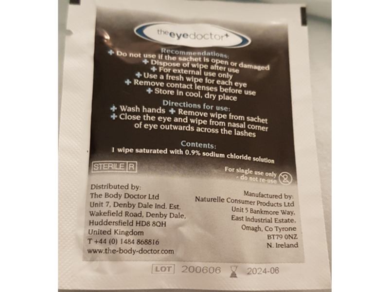 The Eye Doctor Eyelid Wipes, 20 Count