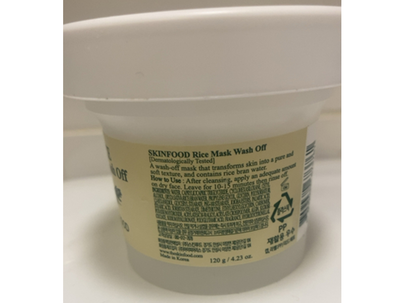 Skinfood Rice Mask Wash Off, 4.23 oz/120 g