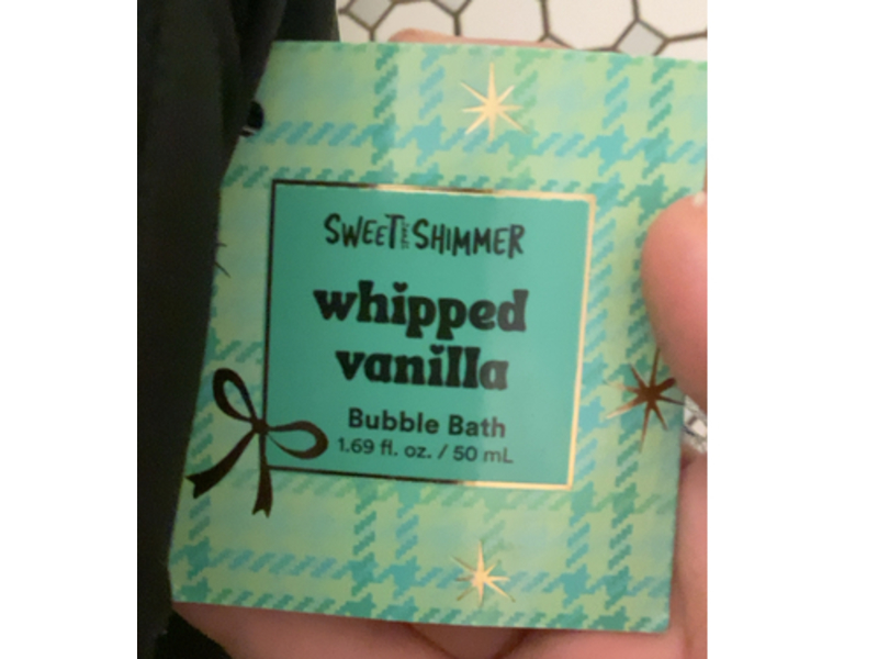 Sweet Shimmer Bubble Bath, Whipped Vanilla, 1.69 fl oz/50 mL