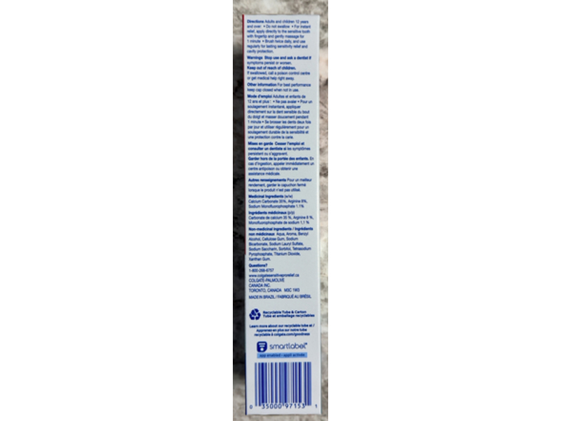 Colgate Sensitive Pro - Relief Repair & Prevent Toothpaste, 120 mL