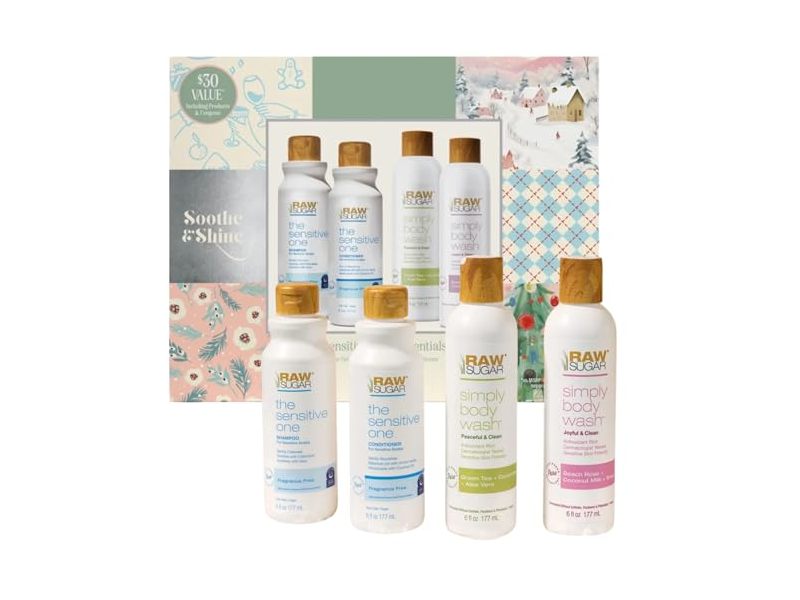 Raw Sugar Shampoo, Conditioner & Body Washes Set, 6 fl oz/177 mL