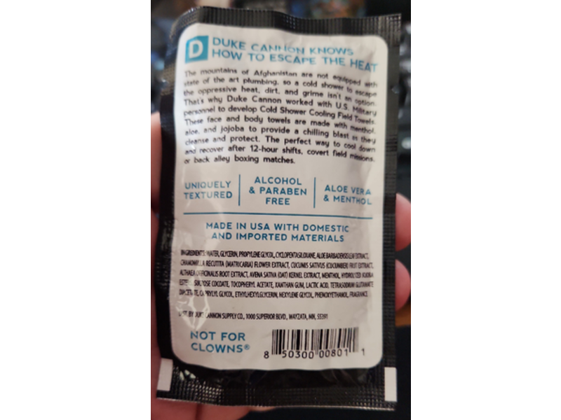 Duke Cannon Supply Cold Shower Towel