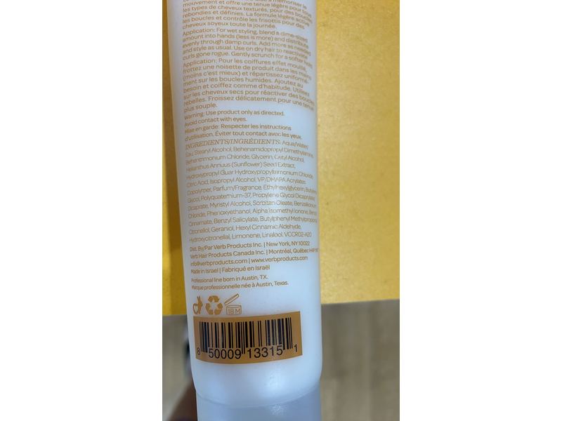 Verb Curl Cream, Shape + Definition + Defrizz + Repair, 5.3 oz/150 g