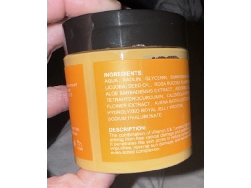 Hicream Vitamin C Clay Mask, Turmeric, 5.29 fl oz/150 g