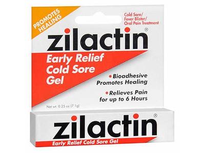 Zilactin Early Relief Cold Sore Gel, 0.25 oz/7.1 g