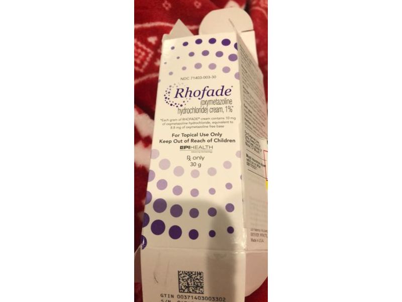 Rhofade (oxymetazoline hydrochloride) Cream 1%,30 g, Allergan (RX)