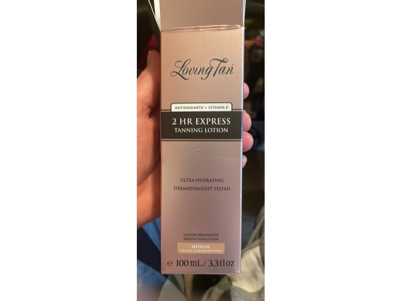 Loving Tan Express Tanning Body Lotion, Medium , 3.3 fl oz/100 mL
