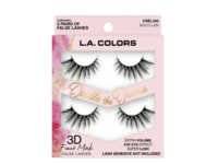 L.A. Colors Double The Drama False Lashes, 3D Faux Mink, 2 Pairs - thumbnail 1