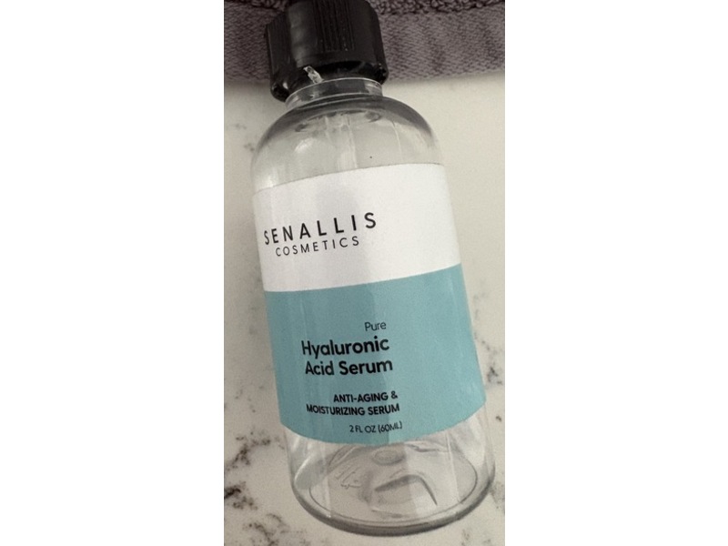 Senallis Cosmetics Anti-Aging & Moisturizing Serum, Pure Hyaluronic Acid, 2 fl oz/60 mL