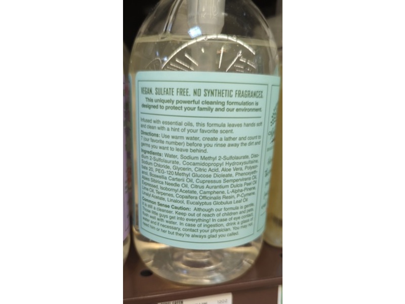 Rebel Green Sulfate Free Fresh & Clean Hand Soap, Frankincense & Pink, 12 fl oz/355 mL