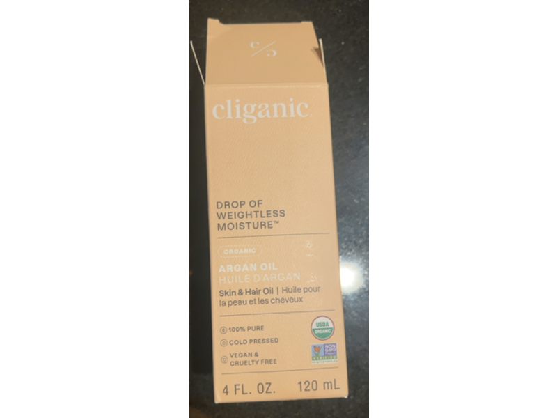 Cliganic Drop of Weightless Moisture Organic Argan Oil, 4 fl oz/120 mL