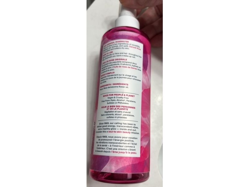 Heritage Store Refreshing Facial Mist, Rosewater, 237 mL