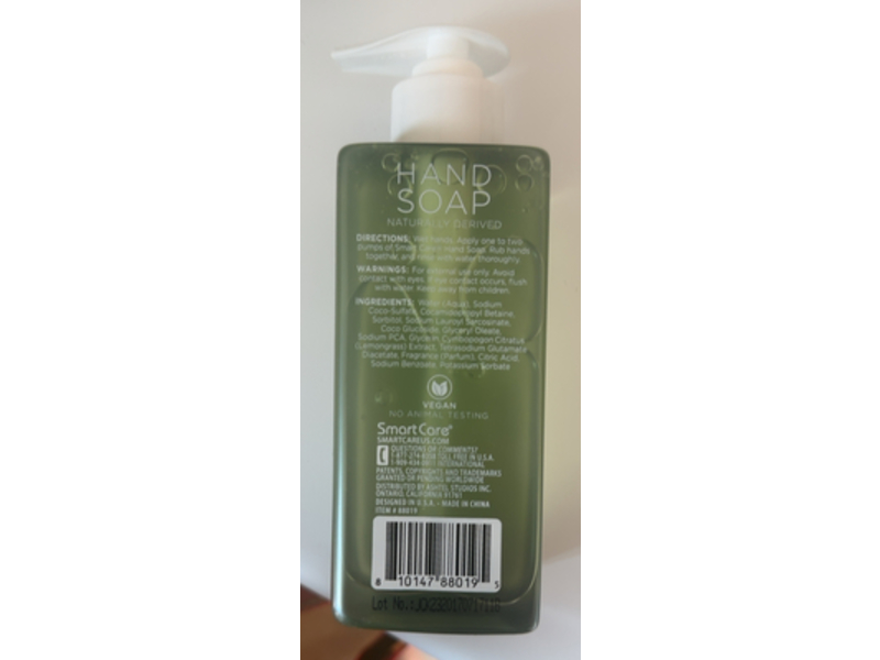 Smart Care Hand Soap, Lemongrass, 9.47 fl oz/280 mL