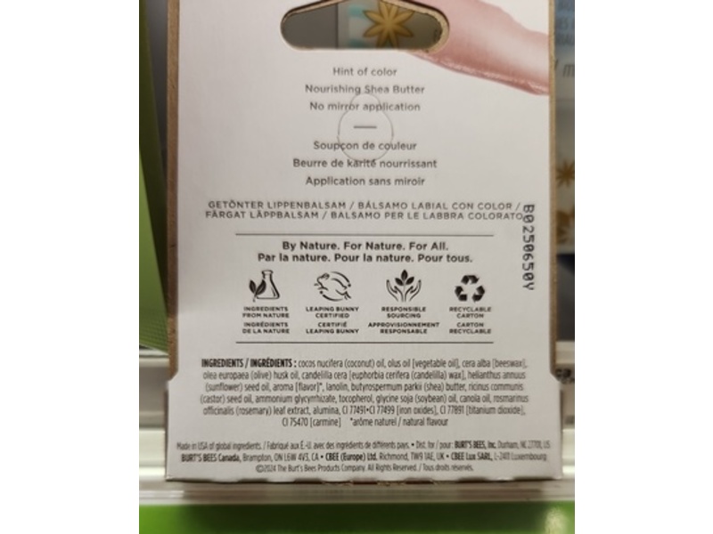 Burt's Bees Tinted Lip Balm, Red Dahlia, 0.15oz/4.25 g