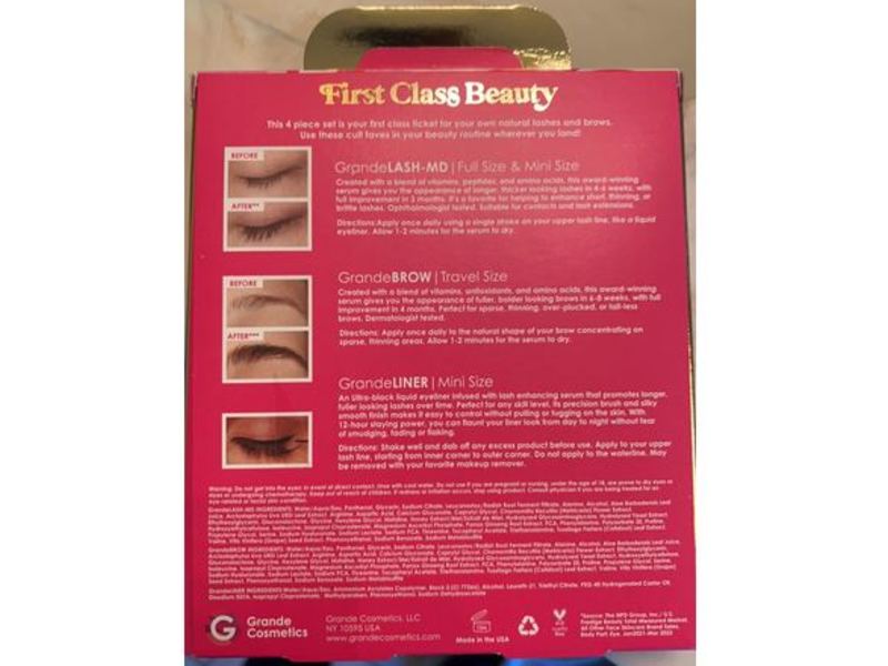 Grande Cosmetics First Class Beauty Lash & Brow Enchancing Serums Set