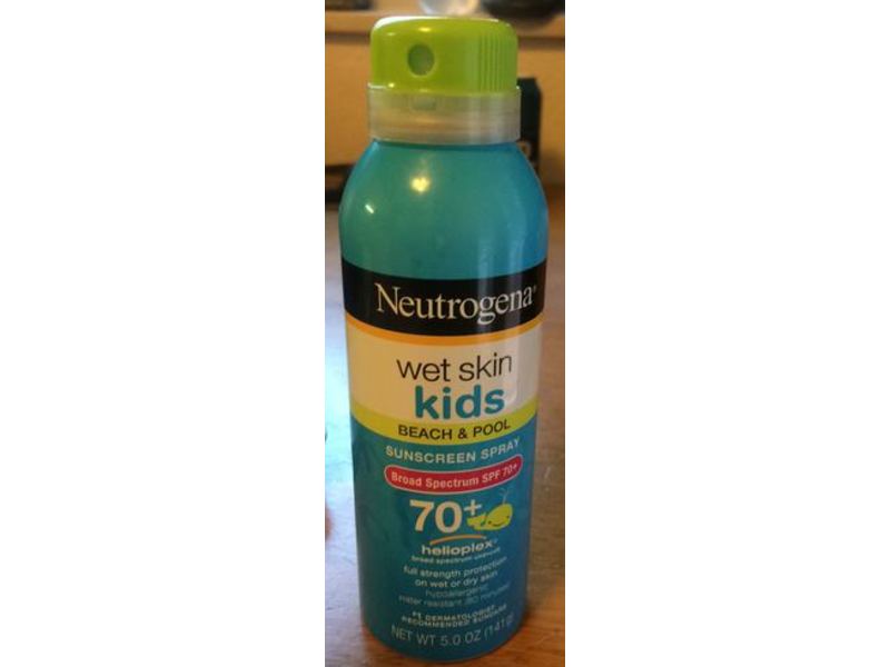 Neutrogena Beach & Pool Wet Skin Kids Sunscreen Spray, SPF 70+, 5.0 oz/141 g