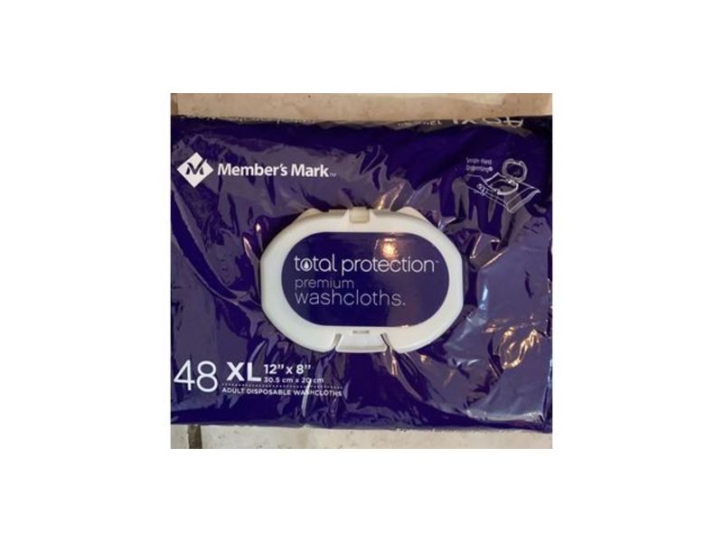 Member's Mark Total Protection Premium Washcloths, Xl, 48 Ct