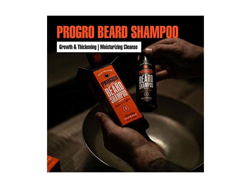 ProGro Beard Shampoo & Wash | Beard Growth & Thickening – Infused with Biotin & Caffeine 4 oz. Wild Willies