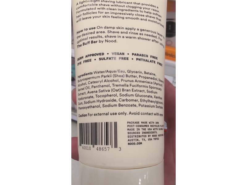 Nood The Shave Lube, 6 fl oz/177 mL