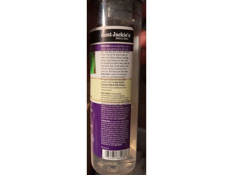 Aunt Jackie's Frizz Patrol Setting Hair Mousse, Anti-Poof, Grapeseed Style & Shine Recipes, 8.5 fl oz/244 mL